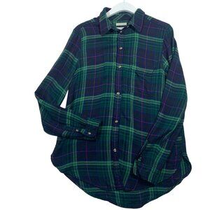 American Eagle Boyfriend Fit Women's plaid  Shirt Sz 100% Coton